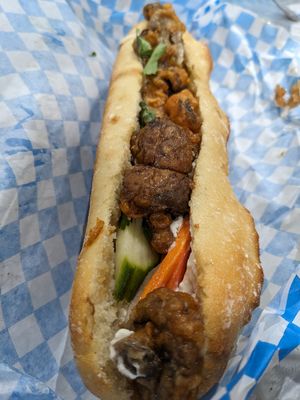 Mushroom banh mi (aka vegan chicken) at Saigon Sandwiches - Maybe closed in Toronto