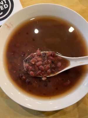 Red Bean Soup - a sweet, dessert-like soup! at Joyve Cafe in Auckland