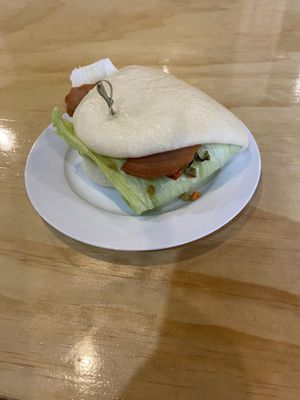 Ham and Pickle Bun  at Joyve Cafe in Auckland