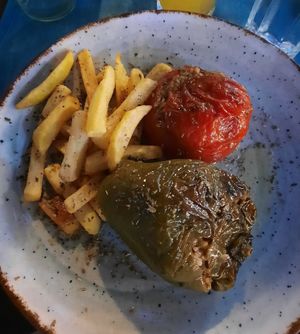 Main menu: Stuffed vegetables at Meli Restaurant in Rhodes