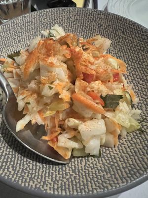 Cabbage carrot salad   at Lola in Crete