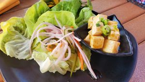 Tofu lettuce wraps at Walt Disney World - Trader Sam's Grog Grotto in Lake Buena Vista