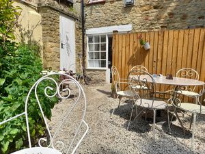 Backyard at Lucy's Tearoom  in Stow-on-the-wold