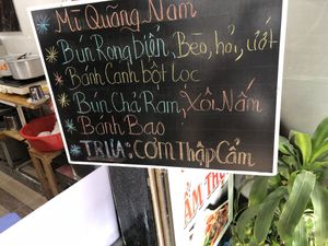 Sample of the daily menu   at Bếp Chay Nguyên Như in Nha Trang