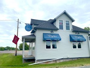 Inviting outside, right along highway 35. at Cafe Wren in Luck