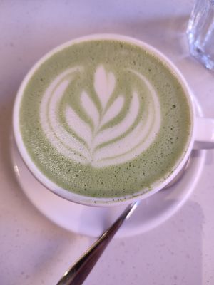 oat matcha at Franziska in Budapest