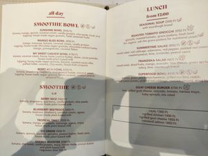 Bowls, Smoothies, Lunch at Franziska in Budapest