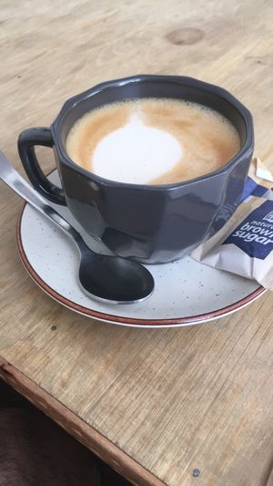 Cappuccino with oat milk  at Bodhi Terrace - Maybe closed in Leh