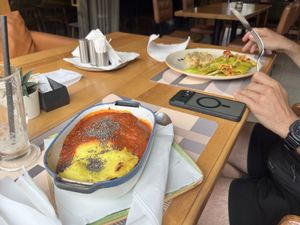 Vegan meatballs and vegan curryy  at Good Food in Podgorica