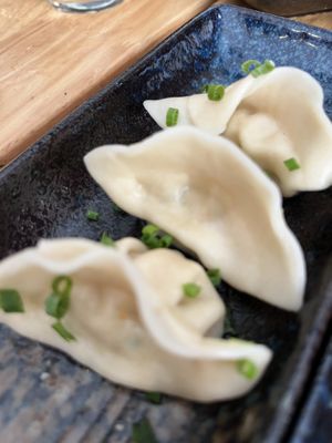 Maultäschchen mit Sojadip  at Isst Balance  in Titisee-neustadt