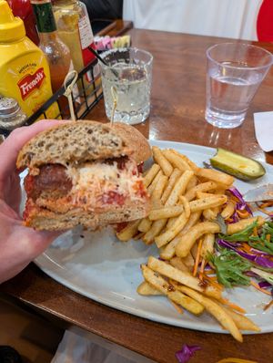 Meatball sub at Carnegie Diner in New York City