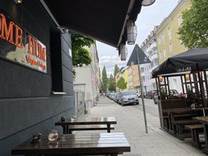 Outside seating  at Padme Hum  in Munich