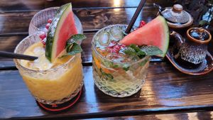 Very tasty fresh drinks at Padme Hum  in Munich