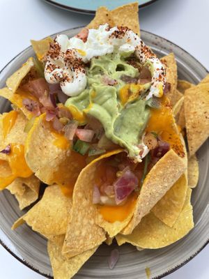 Nachos with three saucess  at Con Limón y Sal Sur in Tenerife