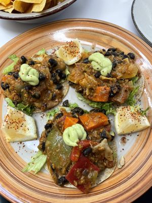 Veggie tacos   at Con Limón y Sal Sur in Tenerife