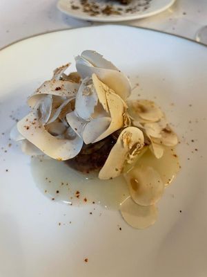 Fonoll beurre blanci xampinyons  at Lluerna in Barcelona