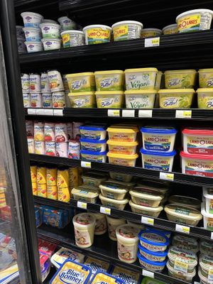 Vegan options throughout the store.   at Best Buy in East End