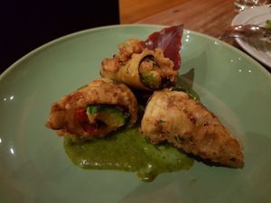 Tempura-fried avocado roll at Shakahari Too in South Melbourne