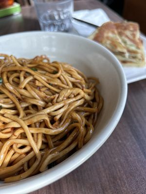 Green onion noodles  at Happy Noodle House in Vancouver