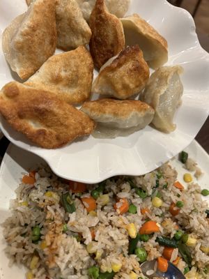 Veggie dumplings   at Happy Noodle House in Vancouver
