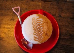 Oat milk Cappuccino  at Pu Rock Cafe in Phnom Penh