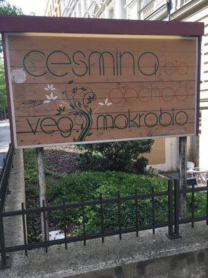 Outside at Cesmina Bio in Prague