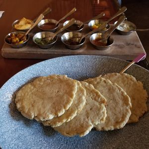 Gluten free bread option for bread service was delicious! at Sanaa in Lake Buena Vista