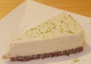 Almost-raw lemon cashew cheesecake at at Peace Cafe in New Taipei City