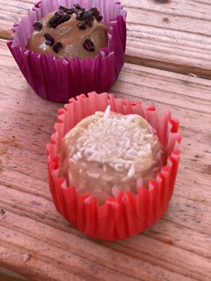 Pineapple coconut cupcake  at Ionie Organic Cafe in Sarasota