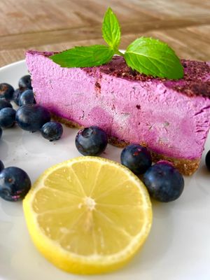 Blueberry Basil Cheesecake at Ionie Organic Cafe in Sarasota