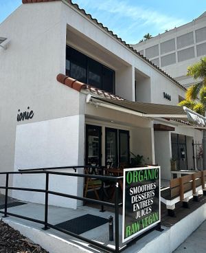 Outside at Ionie Organic Cafe in Sarasota
