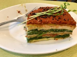 yummy lasagne!  at Ionie Organic Cafe in Sarasota