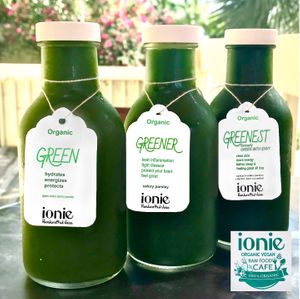 Green Juices at Ionie Organic Cafe in Sarasota