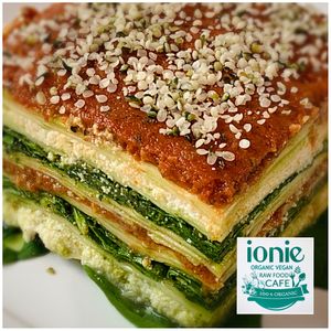 Lasagna at Ionie Organic Cafe in Sarasota