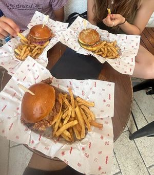 Vegan burger is top right at Wunderburger in Zadar