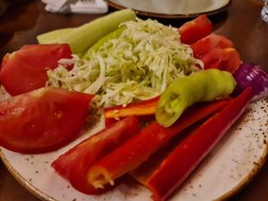Garden salad at Bela Reka in Belgrade