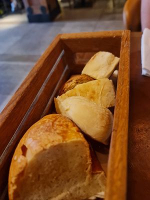 Fresh white bread at Bela Reka in Belgrade