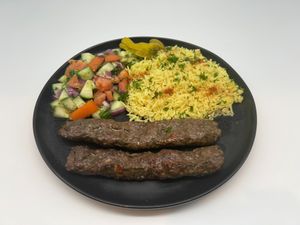 Kafta Kabob at Layaly Mediterranean Restaurant in Chamblee