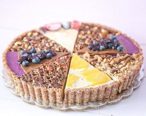 Raw vegan cheesecake at Suculenta Repostería  in Monterrey