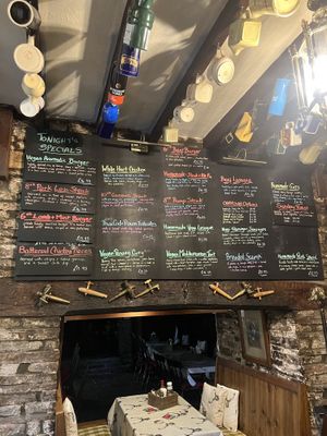 Full menu with lots of vegan/veggie options   at The White Hart Inn in Brecon