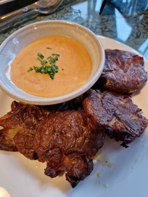 Vegan mayo and amazing potatoes at Vine and Fig in Rome