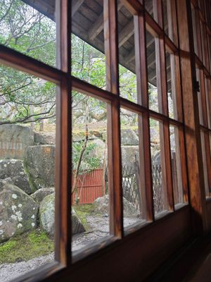 Soothing vibe at Rokaku Tea House - Hexagon Cafe  in Miyajima