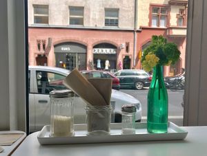 window view from inside at Beetroot in Frankfurt