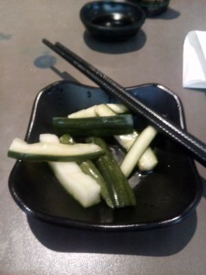 Cucumburs at Japans sushi en grill restaurant Izumi in Weert