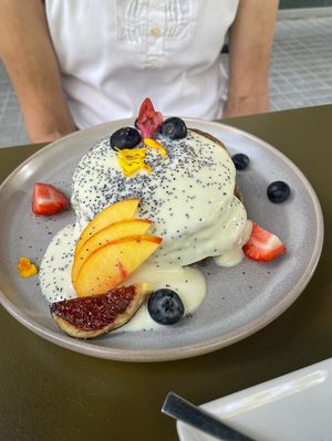 Pancakes  at Morgentau. in Barcelona