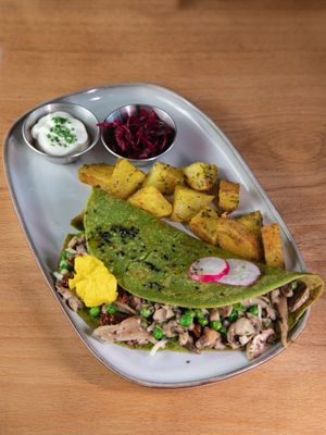 Cheese & Mushroom Omelette at Morgentau. in Barcelona