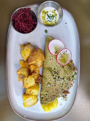 Delicious omelette at Morgentau. in Barcelona