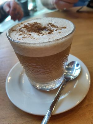 Dirty chai latte at Morgentau. in Barcelona