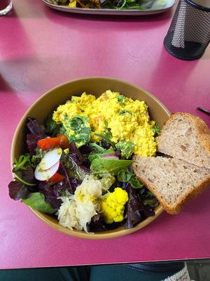 Tofu scramble at Morgentau. in Barcelona