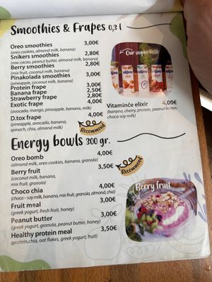 Menu   at Vitamince in Podgorica